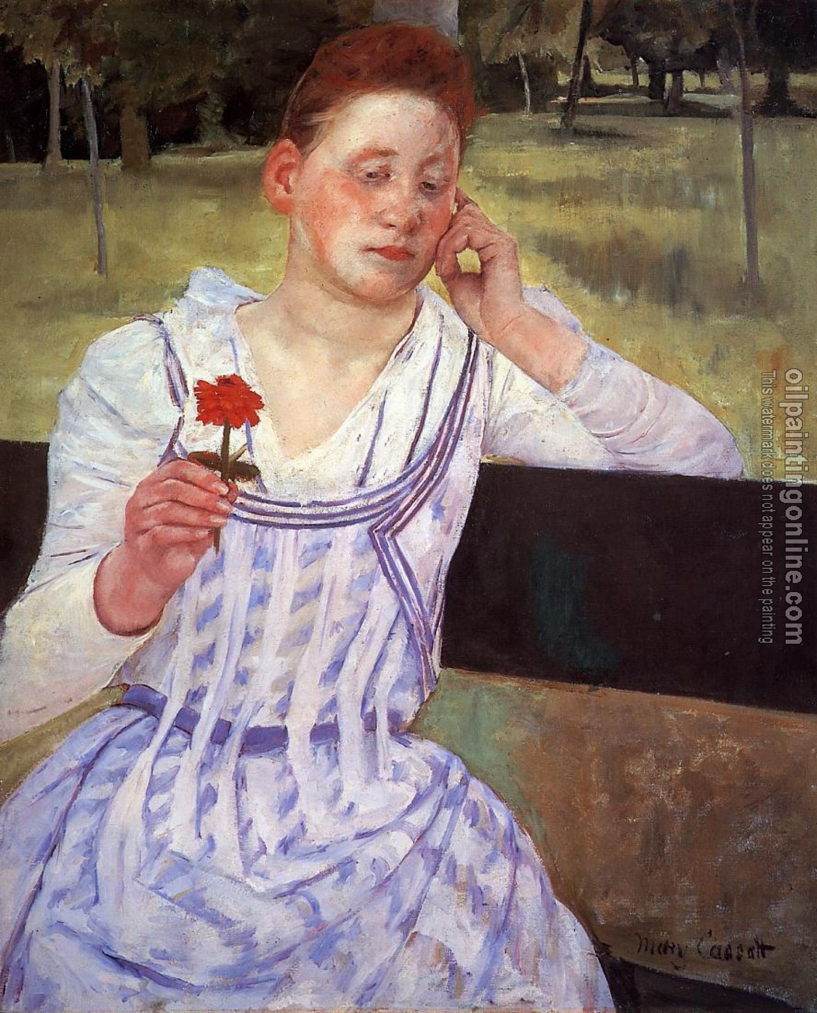 Cassatt, Mary - Woman with a Red Zinnia